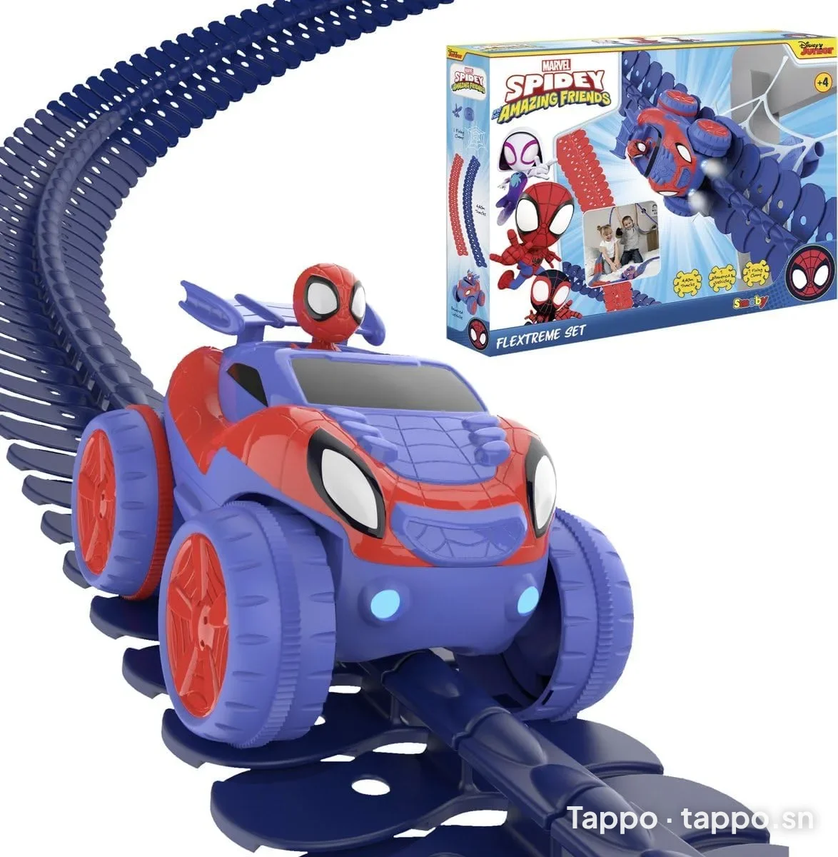 Circuit de Voiture Smoby Spidey FleXtreme 4m40 Neuf