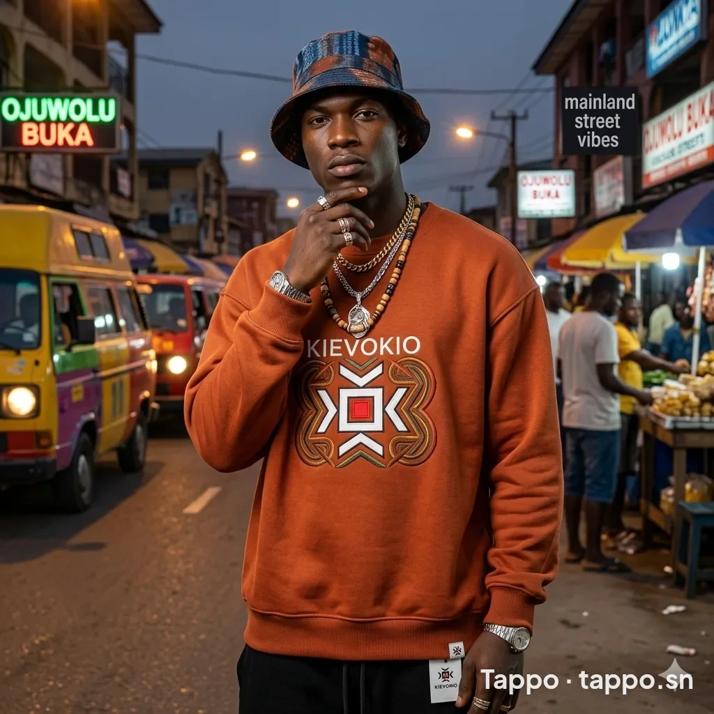 Sweatshirt KIEVOKIO Orange - Style Urbain Unique