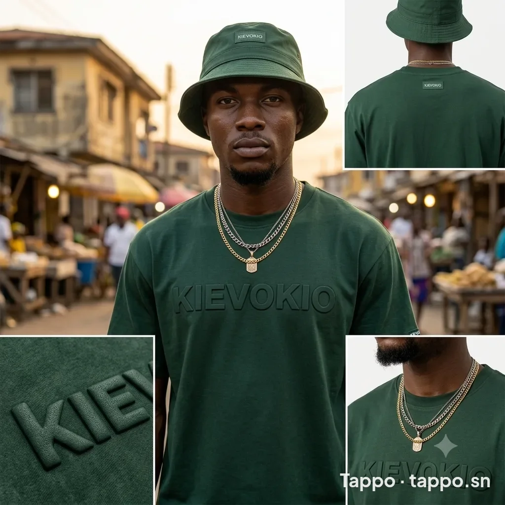 Ensemble T-shirt et Bob KIEVOKIO Vert