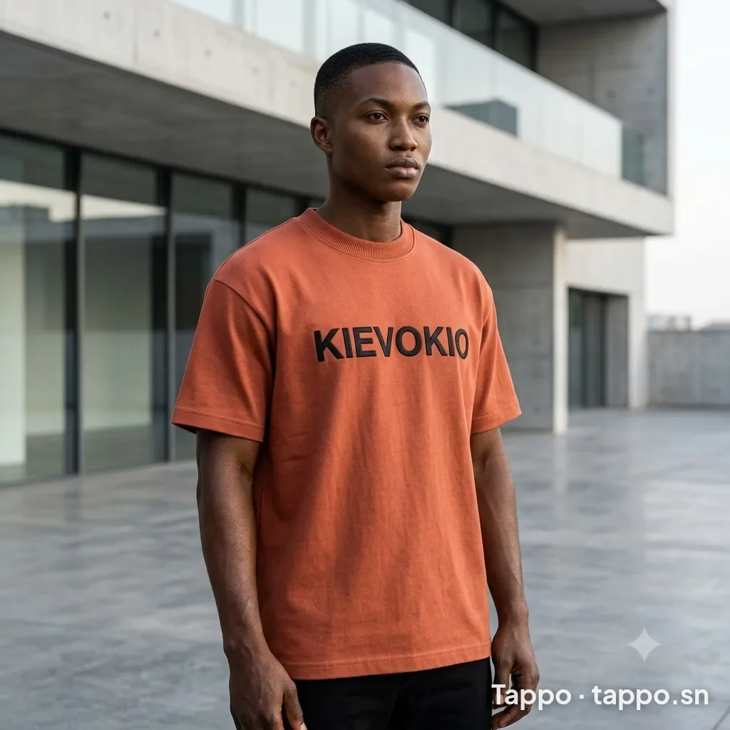 T-shirt homme orange KIEVOKIO