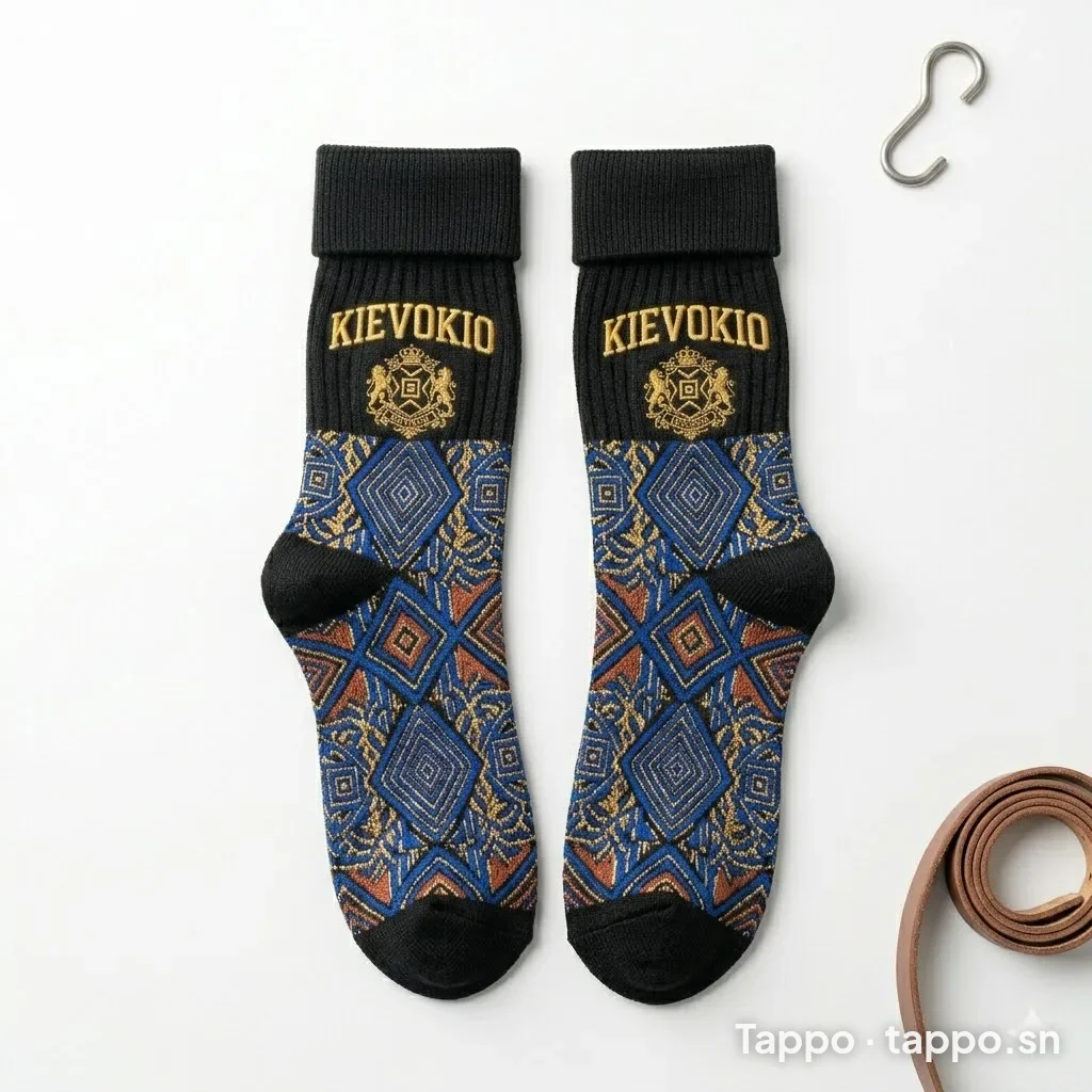 Chaussettes stylées KIEVOKIO à motifs géométriques
