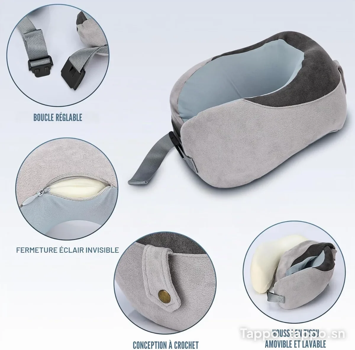 Oreiller de voyage ergonomique - Confort et soutien optimal