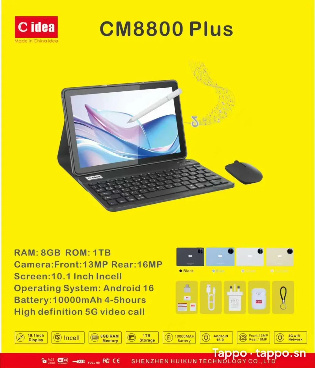 Tablette C Idea CM8800 Plus 10.1 pouces - 8GB RAM / 1TB