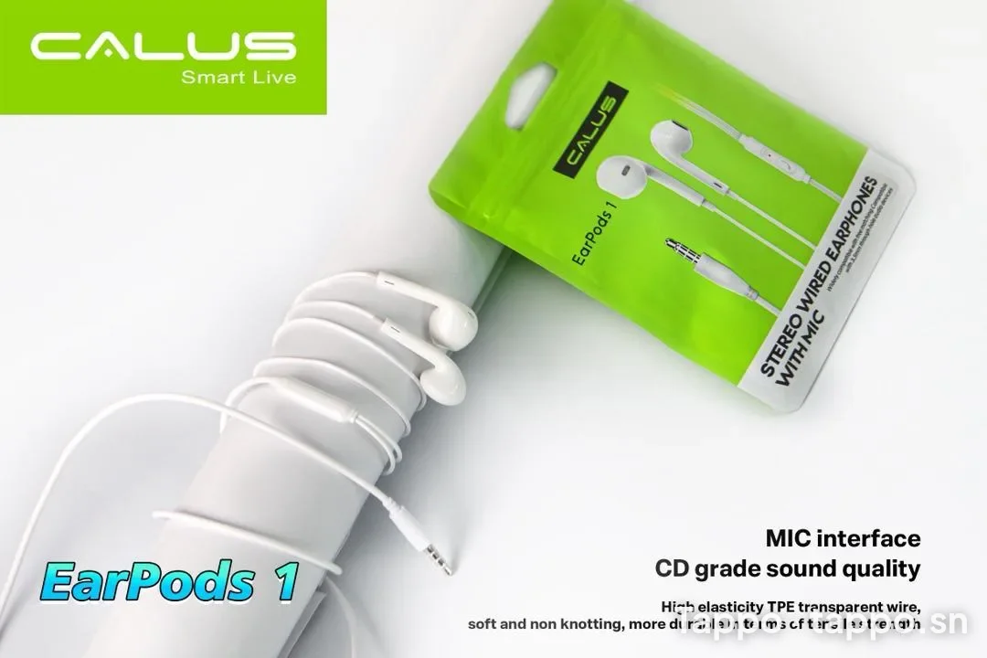 Écouteurs filaires Calus EarPods 1 avec micro - Blanc