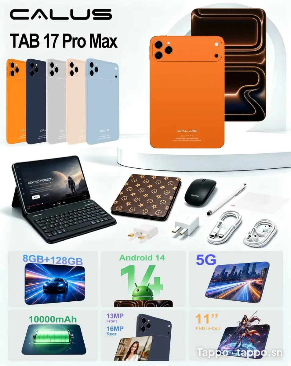 Tablette CALUS TAB 17 Pro Max Android 14 8GB 128GB 5G